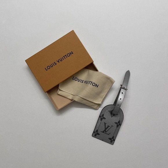 RARE Louis Vuitton Monogram Eclipse Reverse Luggage Tag - Picture 1 of 5